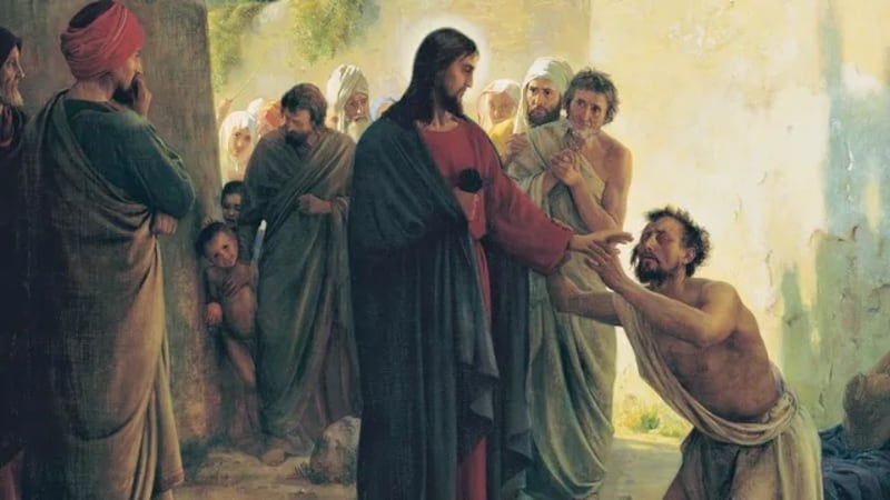 « La guérison de l'aveugle » est de Carl Heinrich Bloch.