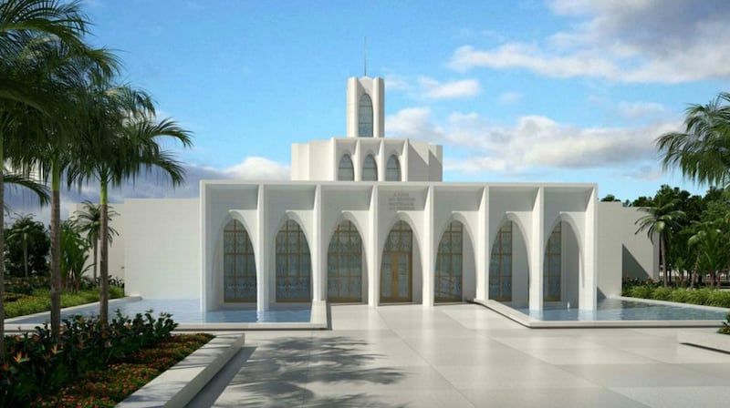 Le temple de Brasília, au Brésil, de l'Église de Jésus-Christ des Saints des Derniers Jours.