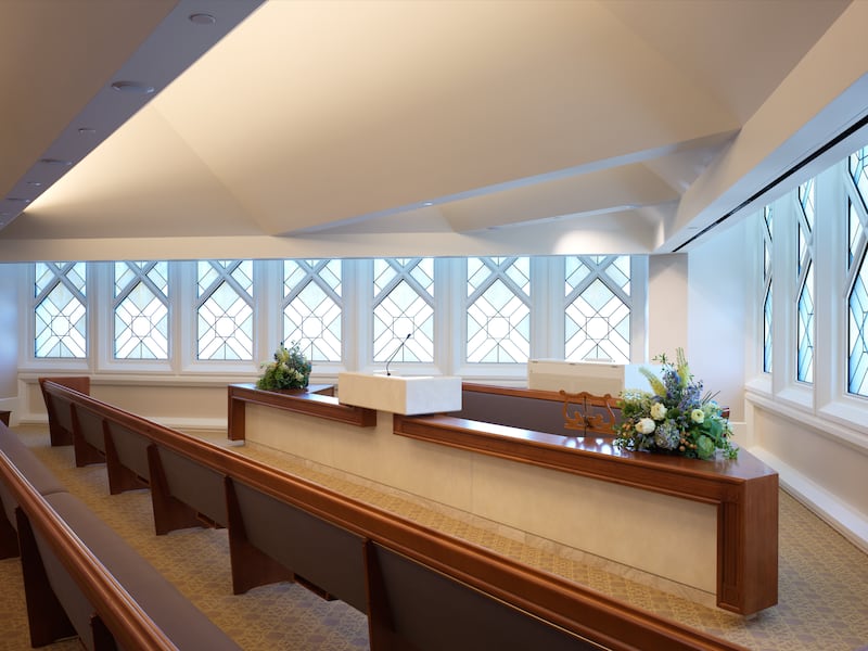Une chapelle à l'intérieur du temple de San Diego, en Californie.