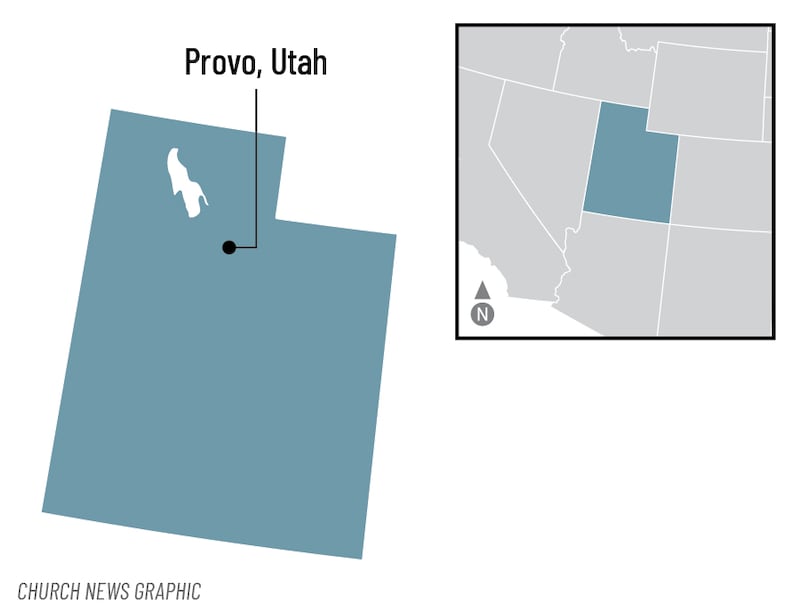 Une carte de Provo, en Utah.