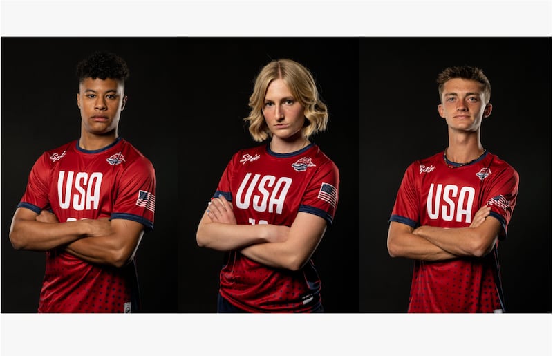 Silas Bell, Emilee Jensen et Blake Holt, tous originaires de l'Utah, ont joué pour les États-Unis lors des Championnats du monde juniors d'Ultimate à Logroño (Espagne) en juillet 2026.