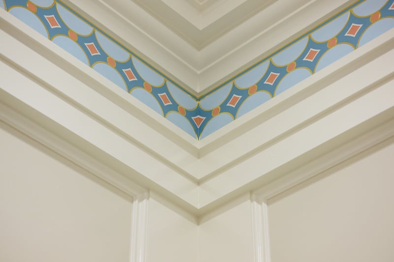 Un motif à l'intérieur du temple de Cleveland, en Ohio.