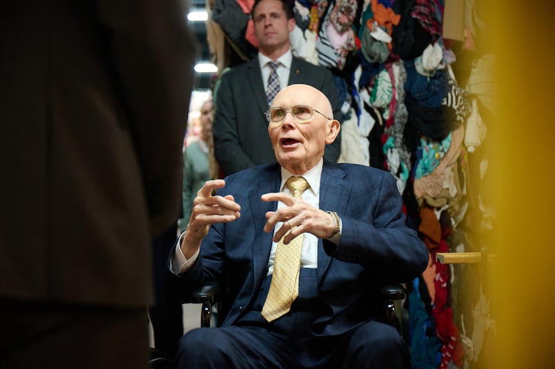 President Dallin H. Oaks tours the Church’s new Humanitarian Center in Salt Lake City on Friday, May 22, 2026.