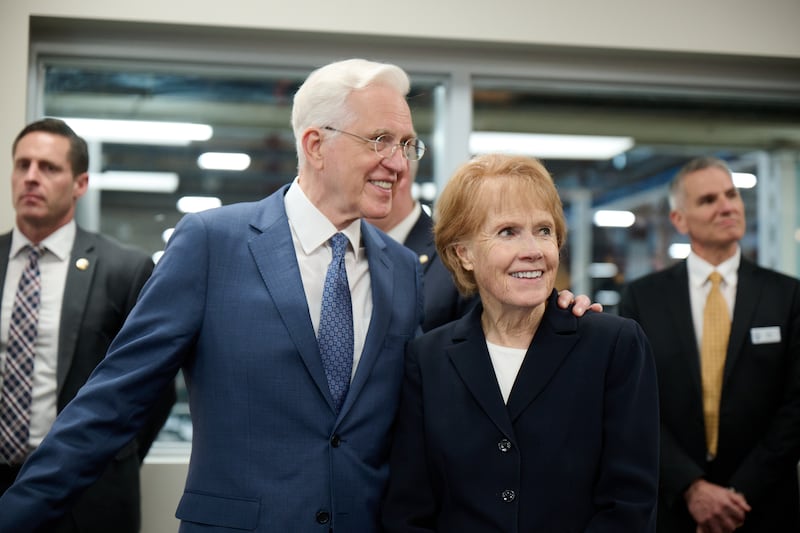 President D. Todd Christofferson and Sister Kathy Christofferson tour the Church’s new Humanitarian Center in Salt Lake City on Friday, May 22, 2026.