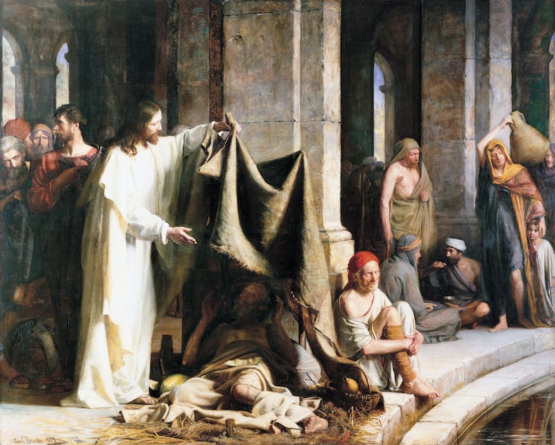 "Le Christ guérissant les malades à Bethesda" est de Carl Heinrich Bloch.