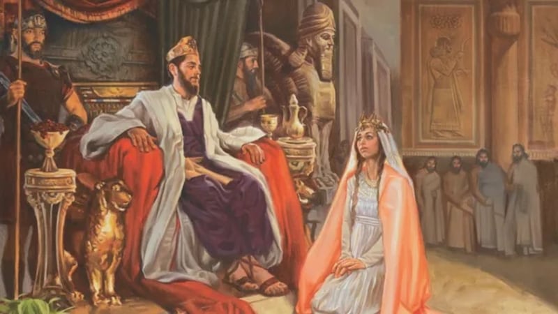 « La reine Esther sauve le peuple de Jéhovah » est de Sam Lawlor.