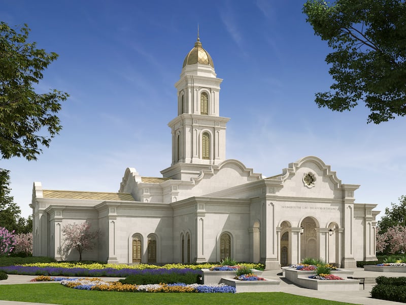 Une illustration du temple de Fort Worth (Texas).