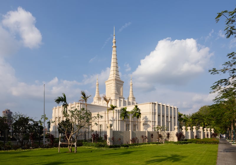 Le temple de Phnom Penh (Cambodge).