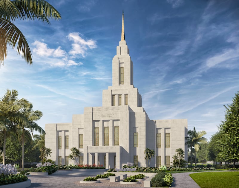 Illustration extérieure du temple de Maceió (Brésil).