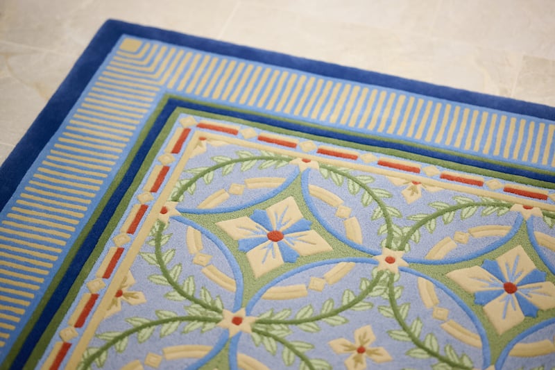 Un tapis à l'intérieur du temple de Cleveland, en Ohio.