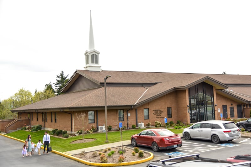 Le centre de pieu de Marysville, Washington, de l'Eglise de Jesus-Christ des Saints des Derniers Jours est represente.