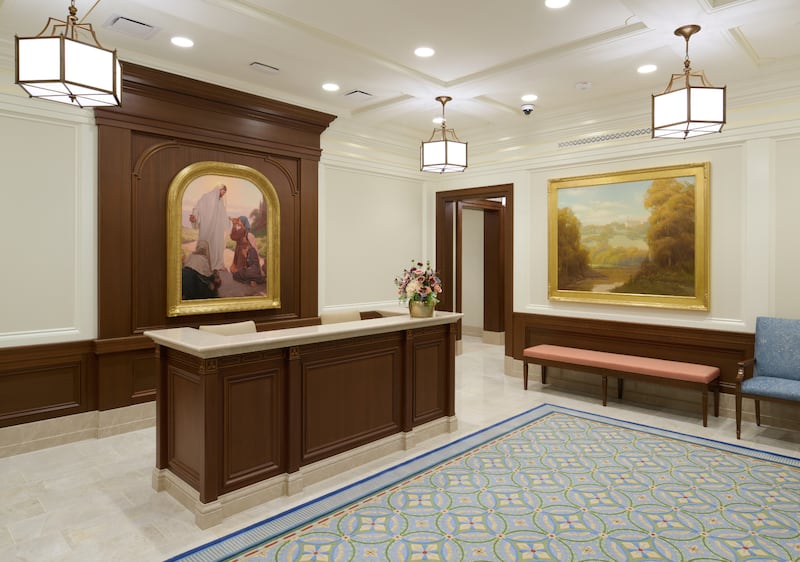 Le bureau d'accueil des recommandations du temple de Cleveland (Ohio).