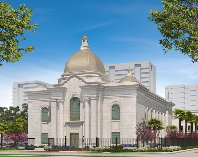 Illustration extérieure du temple de Viña del Mar (Chili).