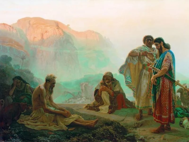 « Job et ses amis » est d'Ilya Repin.