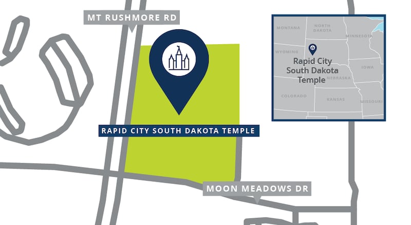 Un plan du site du temple de Rapid City, Dakota du Sud.