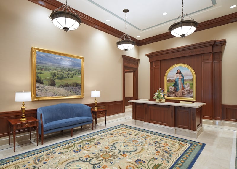 Le bureau des recommandations du temple d'Ephraim (Utah).