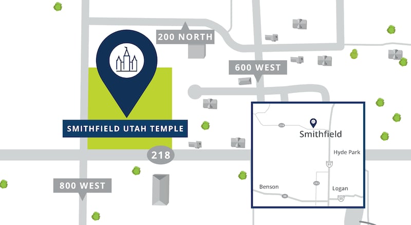 L’emplacement du temple de Smithfield (Utah).