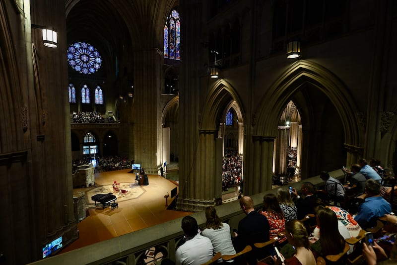 Le président Dallin H. Oaks, président de L'Église de Jésus-Christ des Saints des Derniers Jours, s'exprime à la cathédrale nationale de Washington à Washington, D.C., le mercredi 16 septembre 2026.