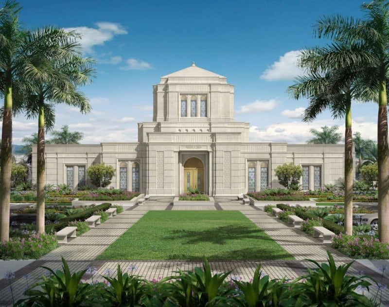 Image de synthèse du temple de Belo Horizonte, au Brésil.