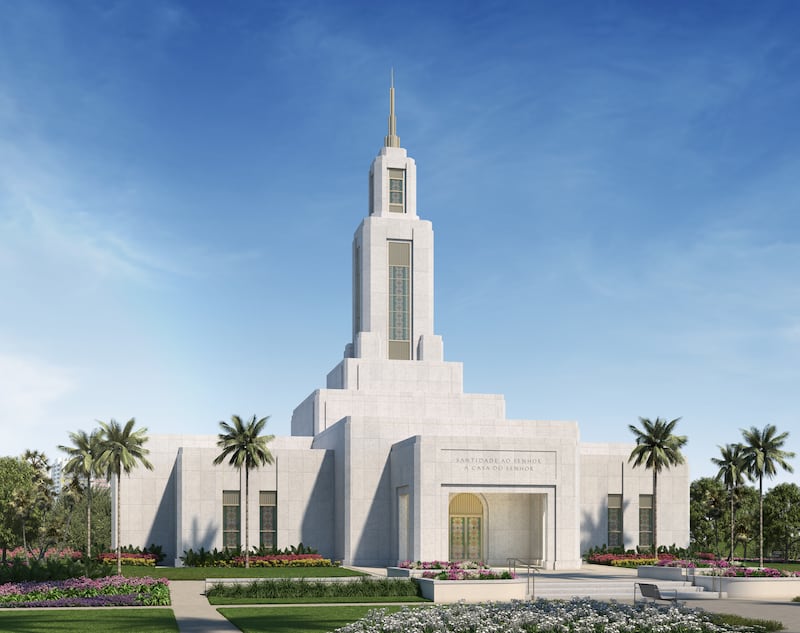 Illustration extérieure du temple de Campo Grande (Brésil).