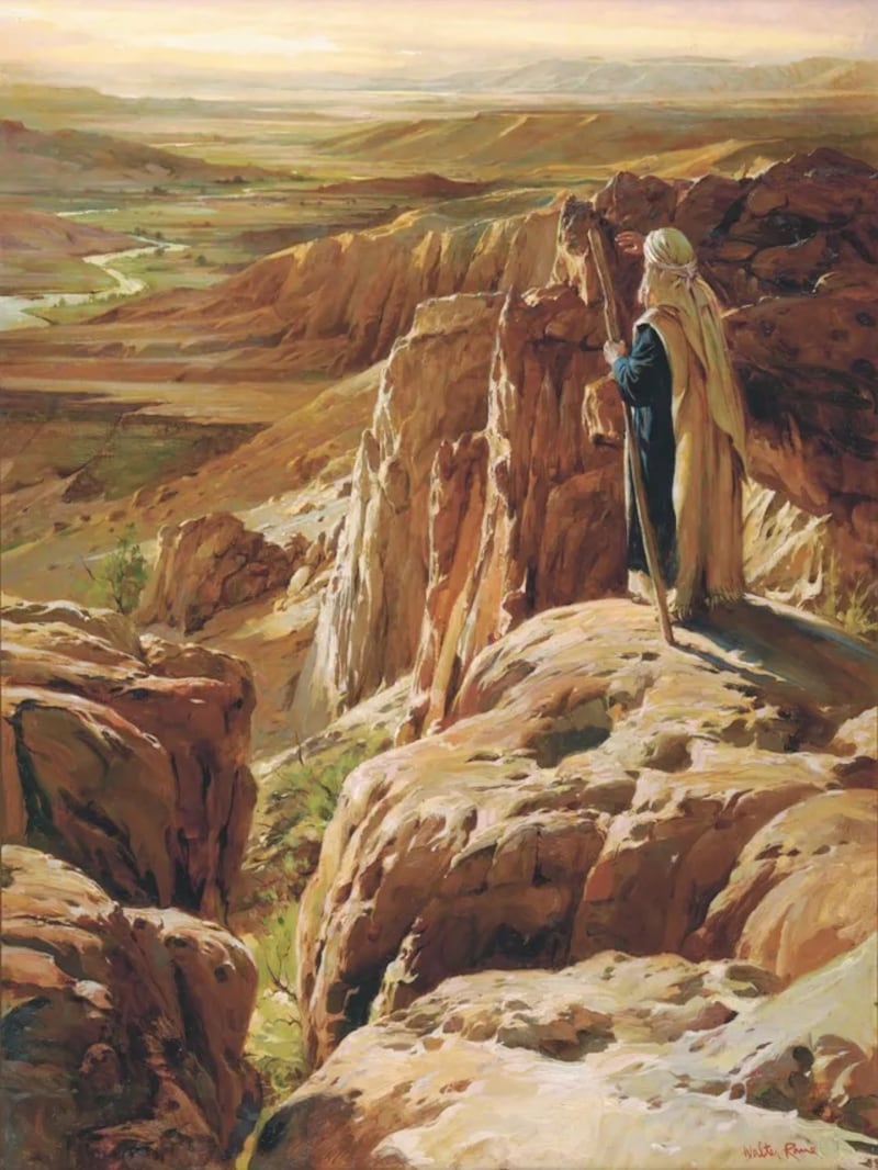 "The Lord Shewed Him All the Land" est de Walter Rane.