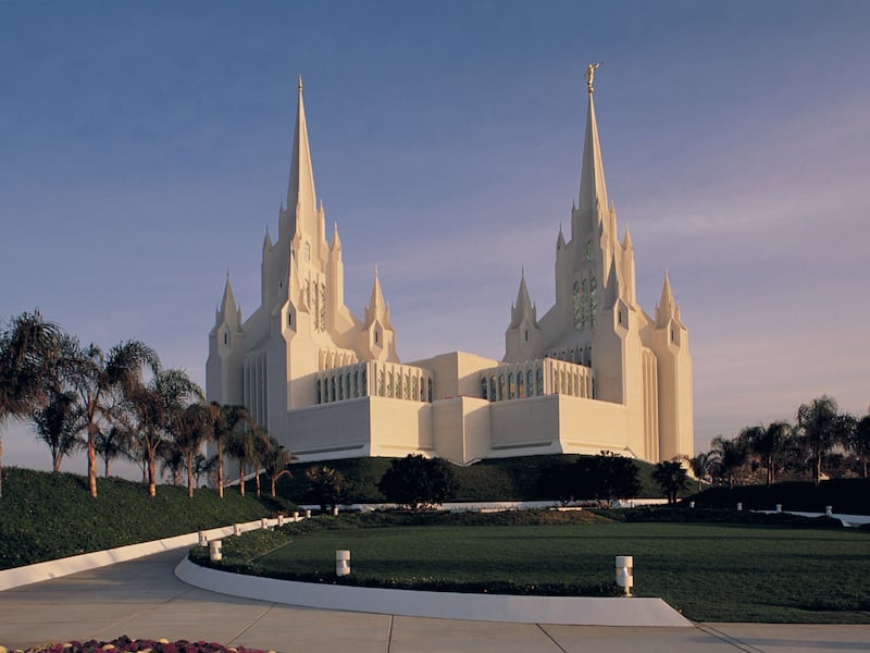 Le temple de San Diego, en Californie.