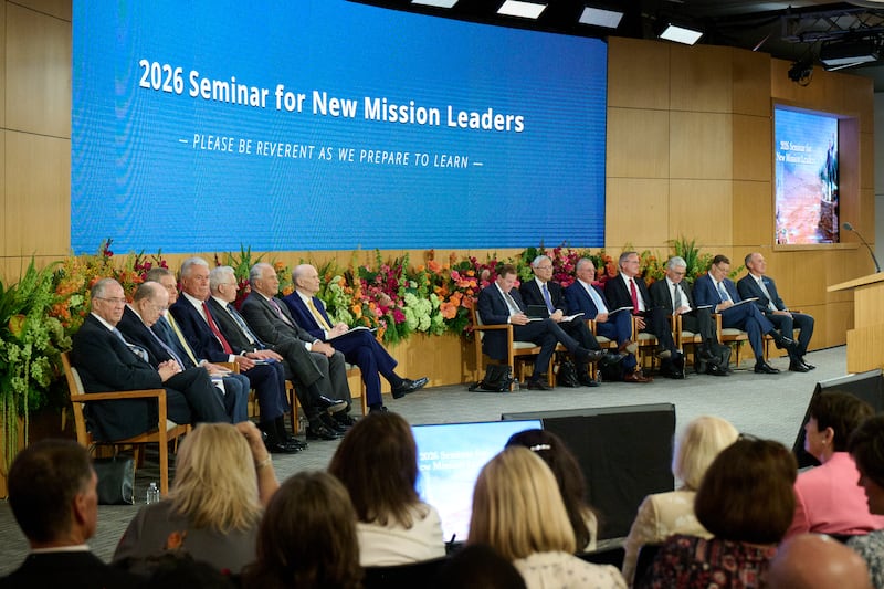 Members of the First Presidency and Quorum of the Twelve Apostles gather at the Provo Missionary Training Center in Provo, Utah, for the 2026 Seminar for New Mission Leaders on Thursday, June 18, 2026.