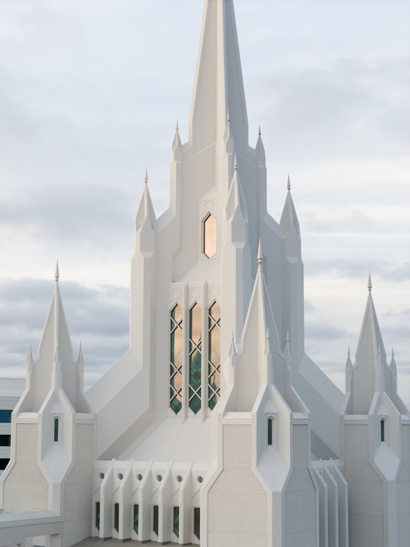 Les flèches du temple de San Diego, en Californie.
