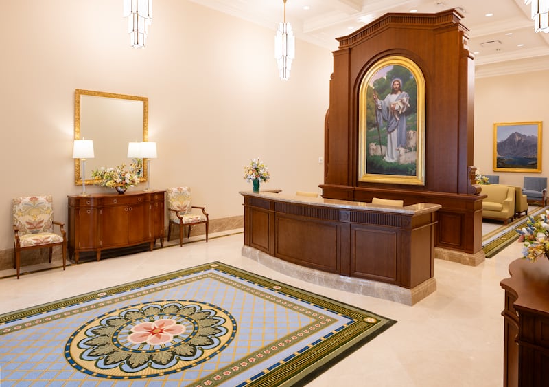 Le bureau des recommandations du temple de Modesto (Californie).
