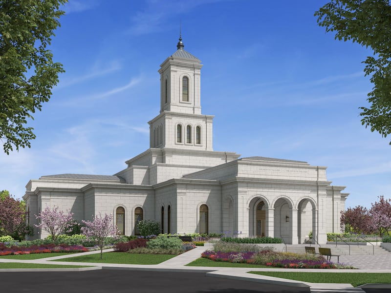 Illustration architecturale du temple de Charlotte (Caroline du Nord).