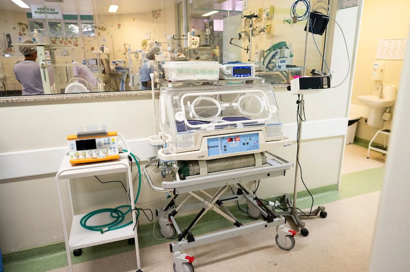Matériel donné par l'Église à un hôpital de São Paulo (Brésil), photographié en août 2026.