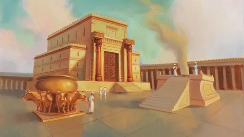 « Illustration du temple de Salomon » par Sam Lawlor.
