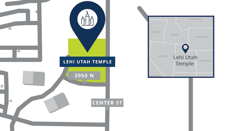Plan d'emplacement du temple de Lehi (Utah).