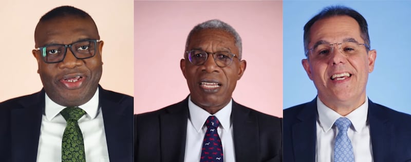 Trois nouvelles vidéos racontent les expériences « Aimer, faire part, inviter » de soixante-dix Autorités générales — frère I. Raymond Egbo, à gauche, frère D. Martin Goury et frère Aroldo B. Cavalcante.