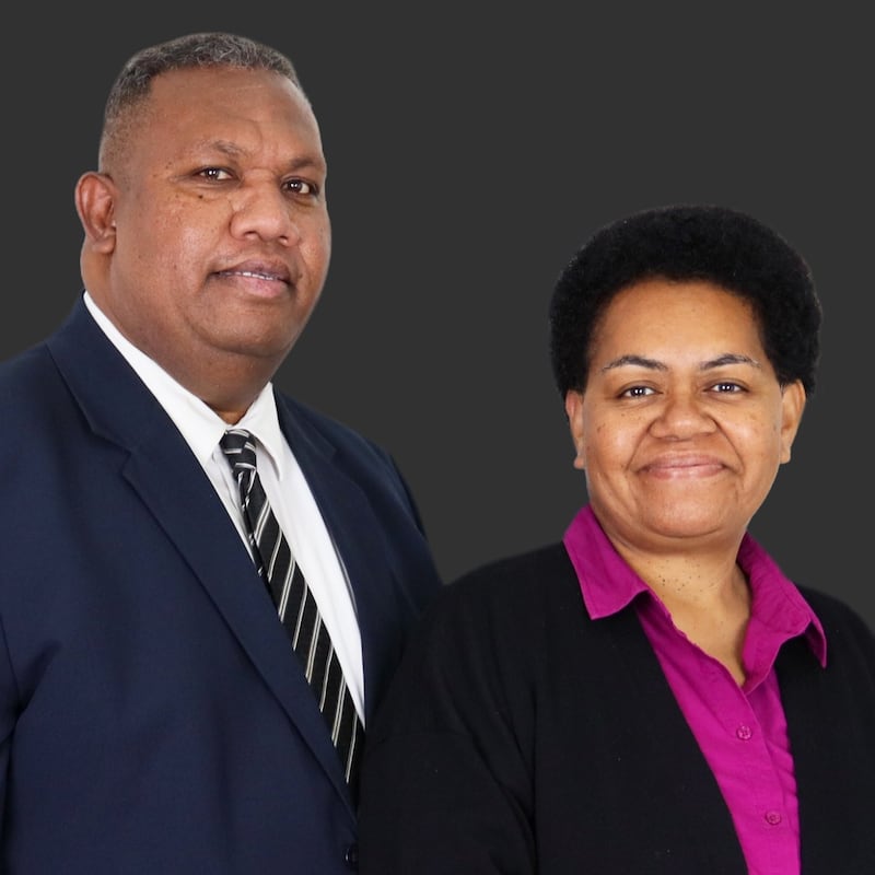 Lote Kama Qoroya et Venina Ucunibaravi Qoroya, qui serviront comme président et compagne de la mission de Fidji Suva à partir de juillet 2026.