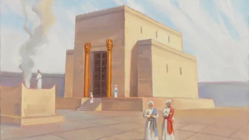 Une illustration du temple de Zorobabel par Sam Lawlor.