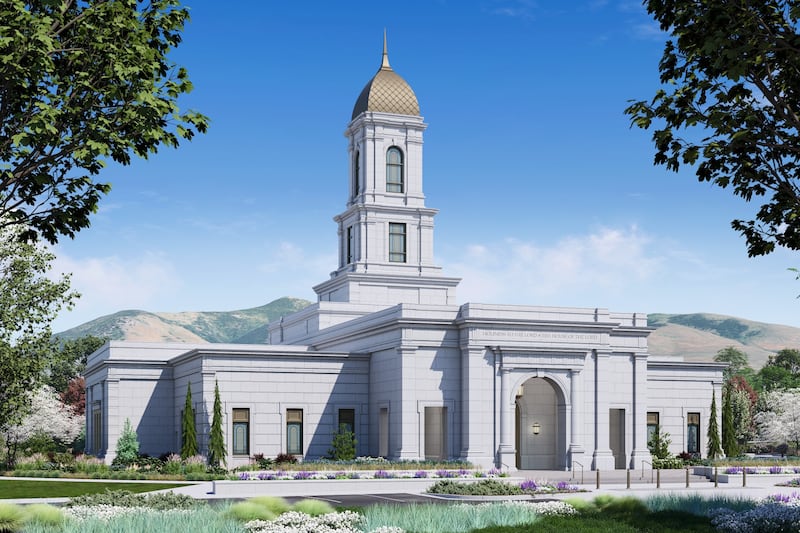 Le dessin exterieur du temple de Missoula (Montana).