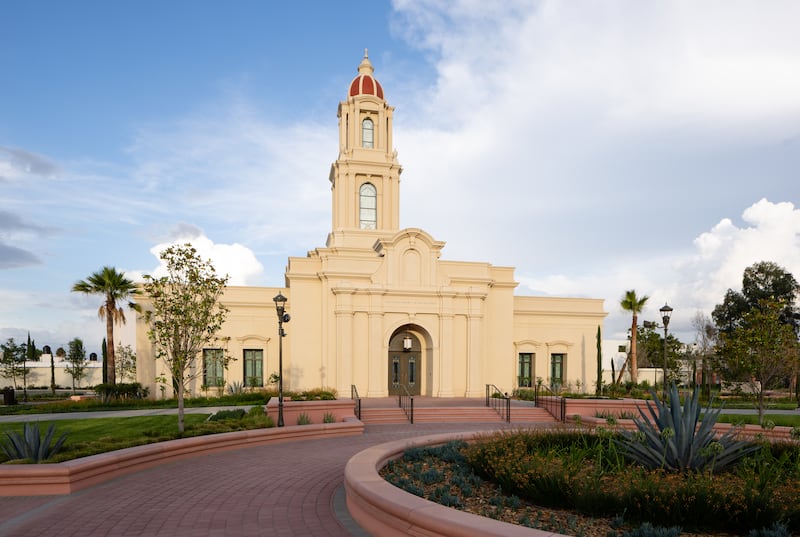 Le temple de San Luis Potosí (Mexique) par temps nuageux.